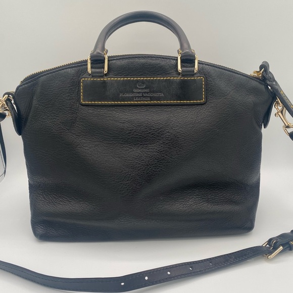 Dooney & Bourke Black Leather Florentine Vachetta Satchel - Picture 3 of 12